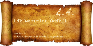 Löwentritt Adél névjegykártya